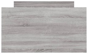 szürke sonoma színű ágykeret fej- és lábtámlával 90 x 200 cm