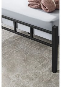 Fémkeretes kétszemélyes ágy ORMEL 120x200 cm, fekete, teherbírás 120 kg
