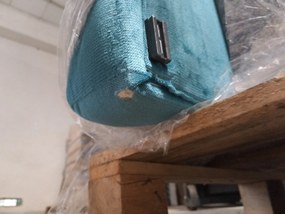 AKCIÓ Kék kihúzható sarok kanapé ZENOVA 220x140 cm, kétoldalas II. osztály