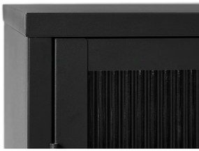 Fekete fém tálalószekrény 132x85 cm Bronco – Unique Furniture