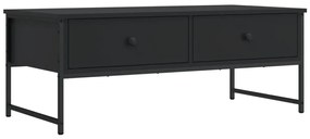 Fekete szerelt fa dohányzóasztal 101x49x39,5 cm
