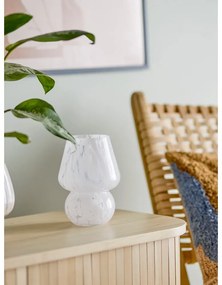 Fehér üveg váza Halim – Bloomingville
