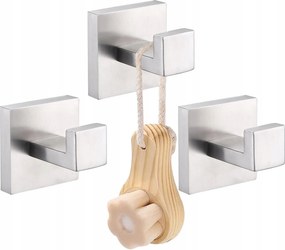 Fürdőszobai akasztó 3 db-os törölközőtartó akasztó rozsdamentes acél