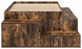 Ágykeret tárolóval Füstölt tölgy 234 x 118 x 53.5 cm Faanyag