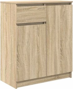 vidaXL sonoma tölgy szerelt fa tálalószekrény fiókos 71x35x84 cm