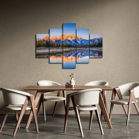 A havas hegycsúcsok képe (150x105 cm)