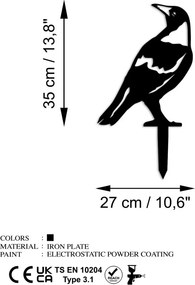 Bird fém kerti dísztárgy, 50×27 cm – TR565TNL1268