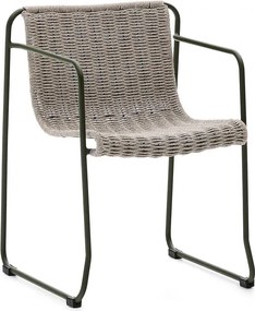 Szürkészöld fém kerti szék Maurina – Kave Home