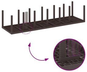 13 Darabos Kerti Étkezőgarnitúra Párnákkal Barna Poli Rattan