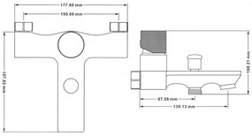 Mexen Royo One Bath gombos csaptelep, fekete, 72231-70