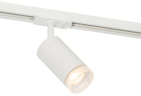 Modern spotlámpa fehér gyűrűvel 1-fázisú sínrendszerhez GU10 50mm - Iconic Jeana