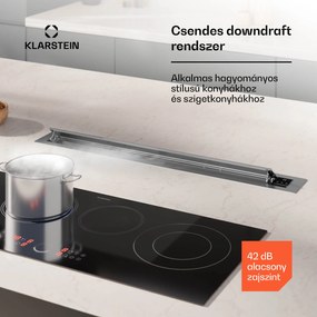 Klarstein Brisa, páraelszívó 90 cm, kihúzható, rozsdamentes acél, 710 m³/h, A+