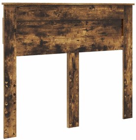 vidaXL Ágykeret matracmal Füstölt tölgy 120 x 190 cm Tömör fenyőfa