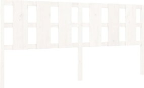 vidaXL fehér tömör fenyőfa ágyfejtámla 205,5 x 4 x 100 cm