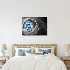 Üveg kép - Absztrakt rózsa kék (70x50 cm)