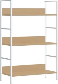 vidaXL 3 szintes tölgyszínű szerelt fa könyvespolc 60 x 27,6 x 90,5 cm