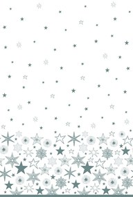 Karácsony Silver Stars papír asztalterítő 120x180 cm