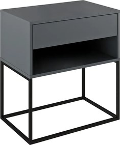 Éjjeliszekrény/kisasztal, grafit/fekete, ARTI TYP 2
