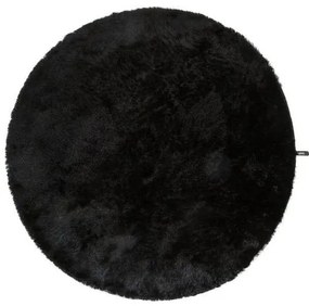 Shaggy szőnyeg Whisper Black o 160 cm kör alakú