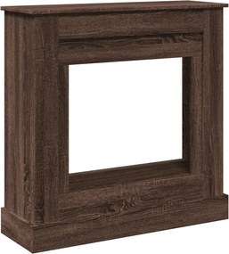 vidaXL barna tölgy színű szerelt fa kandallóburkolat 90 x 30 x 90 cm