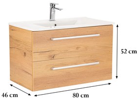 Vario Clam 80 alsó szekrény mosdóval