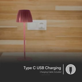 LED Dimmelhető újratölthető asztali lámpa LED/2,7W/5V 3000-6000K 1800 mAh barna