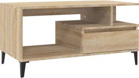vidaXL sonoma tölgy színű szerelt fa dohányzóasztal 90x49x45 cm