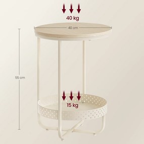 E1015 CRM kisasztal, krém színű