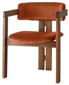 CO Tile Red and Walnut étkező szék