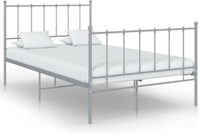 vidaXL szürke fém ágykeret 120 x 200 cm