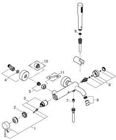 GROHE 33628001 - ESSENCE kádcsaptelep DN 15 fényes króm