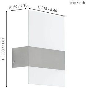 Eglo 93438 - LED-es kültéri lámpa  NADELA 2xLED/2,5 W/230V