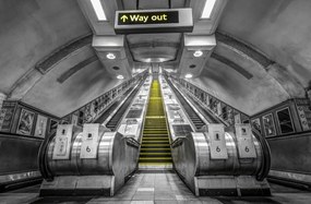 Poszter 91,5x60cm Mozgólépcső a metróállomáson, Assaf Frank