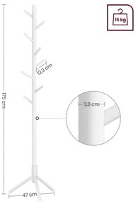 LINEA álló fogas, fehér