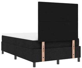 Rugós ágy matraccal és LED-del - Fekete, 120 x 190 cm, Szövet