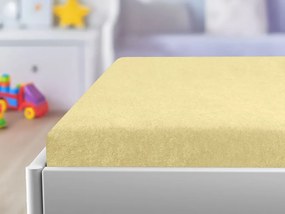 Gyerek frottír lepedő 70x140 cm sárga