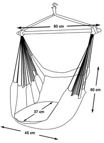 Függőszék párnával-törtfehér