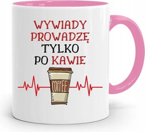 Rózsaszín Bögre Ajándék Riporter Újságírónak, fényképes nyomtatással