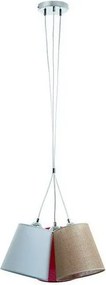 NOVA LUCE 716B-G05X1A-09 A TU ESTILO Ernyős Függesztett Lámpa Bézs, Ezüst E27 IP20
