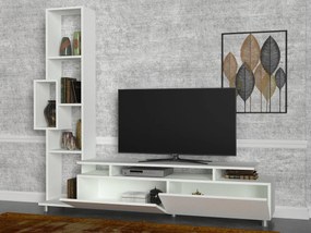 TV asztal/szekrény polccal Tullia (fehér). 1062686