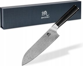Shiori Yasashi-sa Santoku damaszkuszi acél szakácskés 18,50 cm