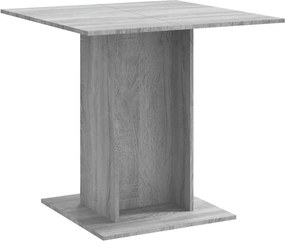 vidaXL szürke tölgyszínű szerelt fa étkezőasztal 80 x 80 x 75 cm