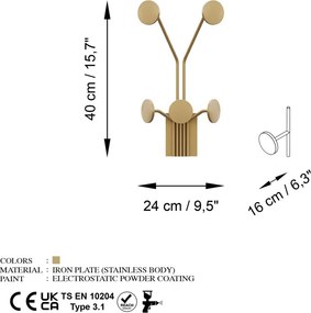 Fém falikampó, 24×16 cm – TR494PYT1152