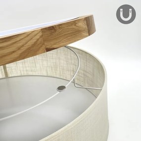 Brilagi - LED Mennyezeti lámpa BELLADONNA 3xE27/15W/230V átm. 50 cm krémes/tölgy