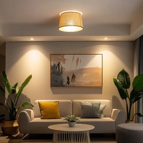 Brilagi - LED felületre szerelhető csillár CERIA 1xE27/40W/230V átm. 35 cm bézs