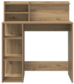 vidaXL Íróasztal Tárolóval Artisan Tölgy 90x48x101.5 cm Szerelt fa