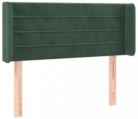 sötétzöld bársony fejtámla 83x16x78/88 cm
