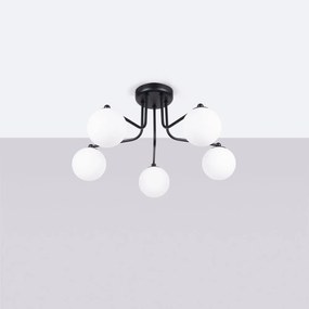 Fekete-fehér mennyezeti lámpa Beam – Sollux