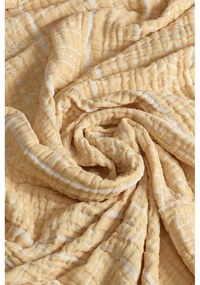 Sárga muszlin ágytakaró franciaágyra 220x240 cm Etno - Mijolnir