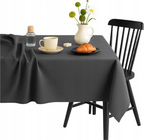 Asztalterítő sima matt 140x280 abrosz téglalap alakú univerzális szürke